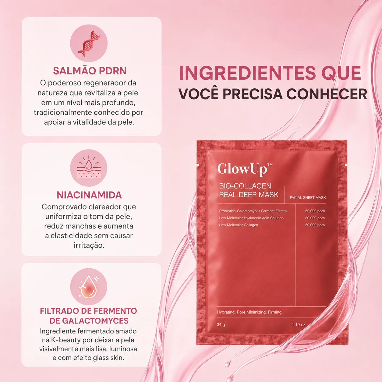 Ingredientes da máscara